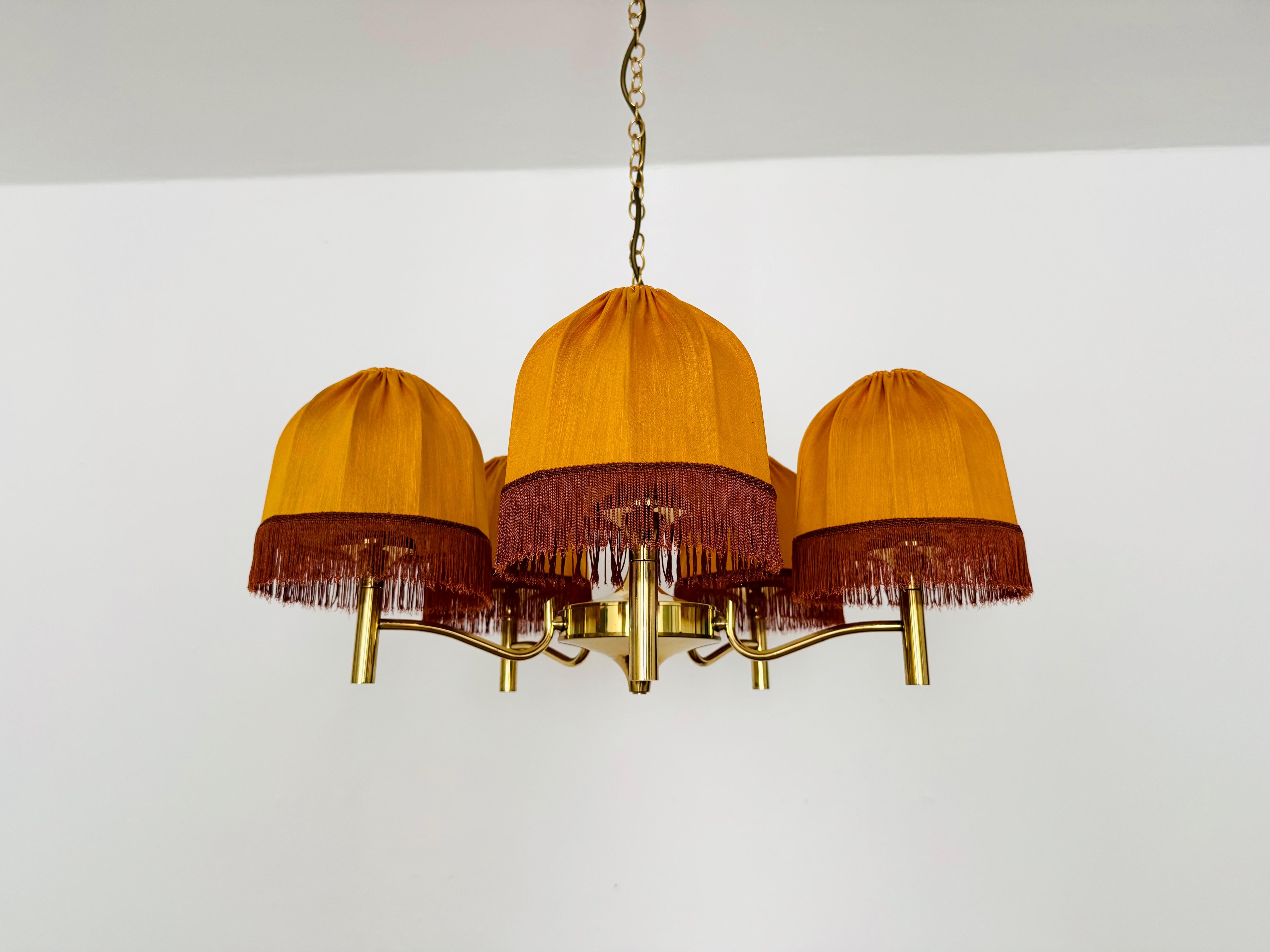 German Golden Fringe Chandelier For Sale