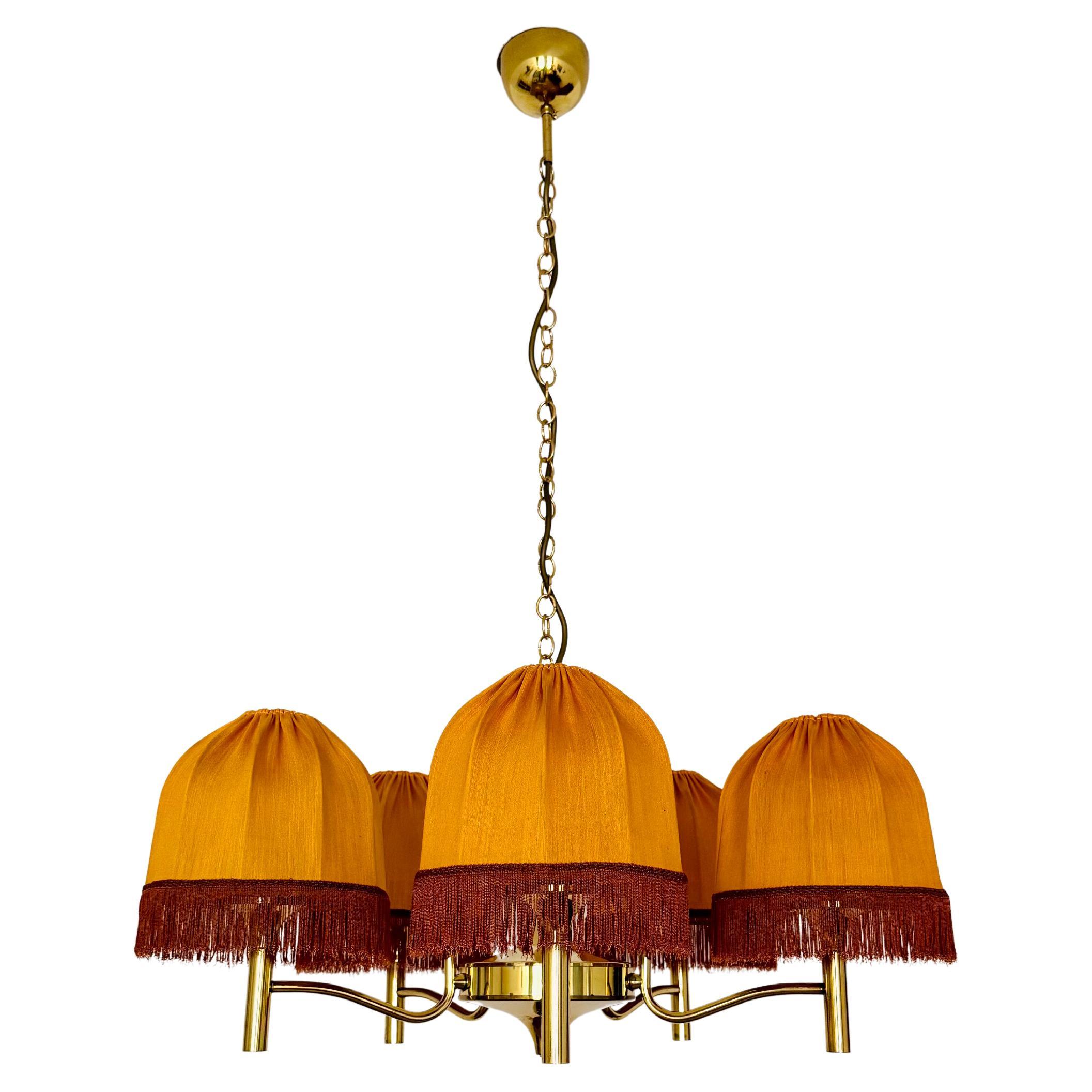 Golden Fringe Chandelier For Sale