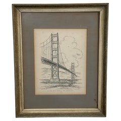 "Golden Gate Bridge" Drawing by Frank Duarte
