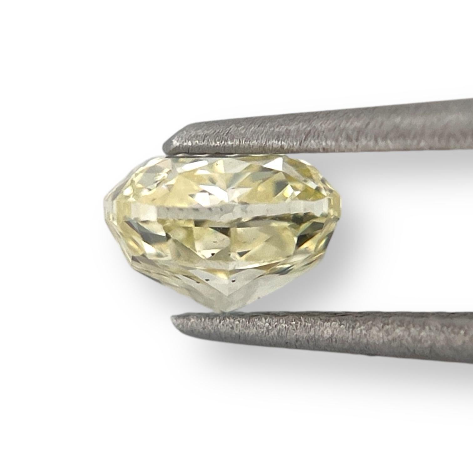 GIA Certified 1.5 ct Cushion-Cut Yellow Natural Diamond W-X, SI2 1