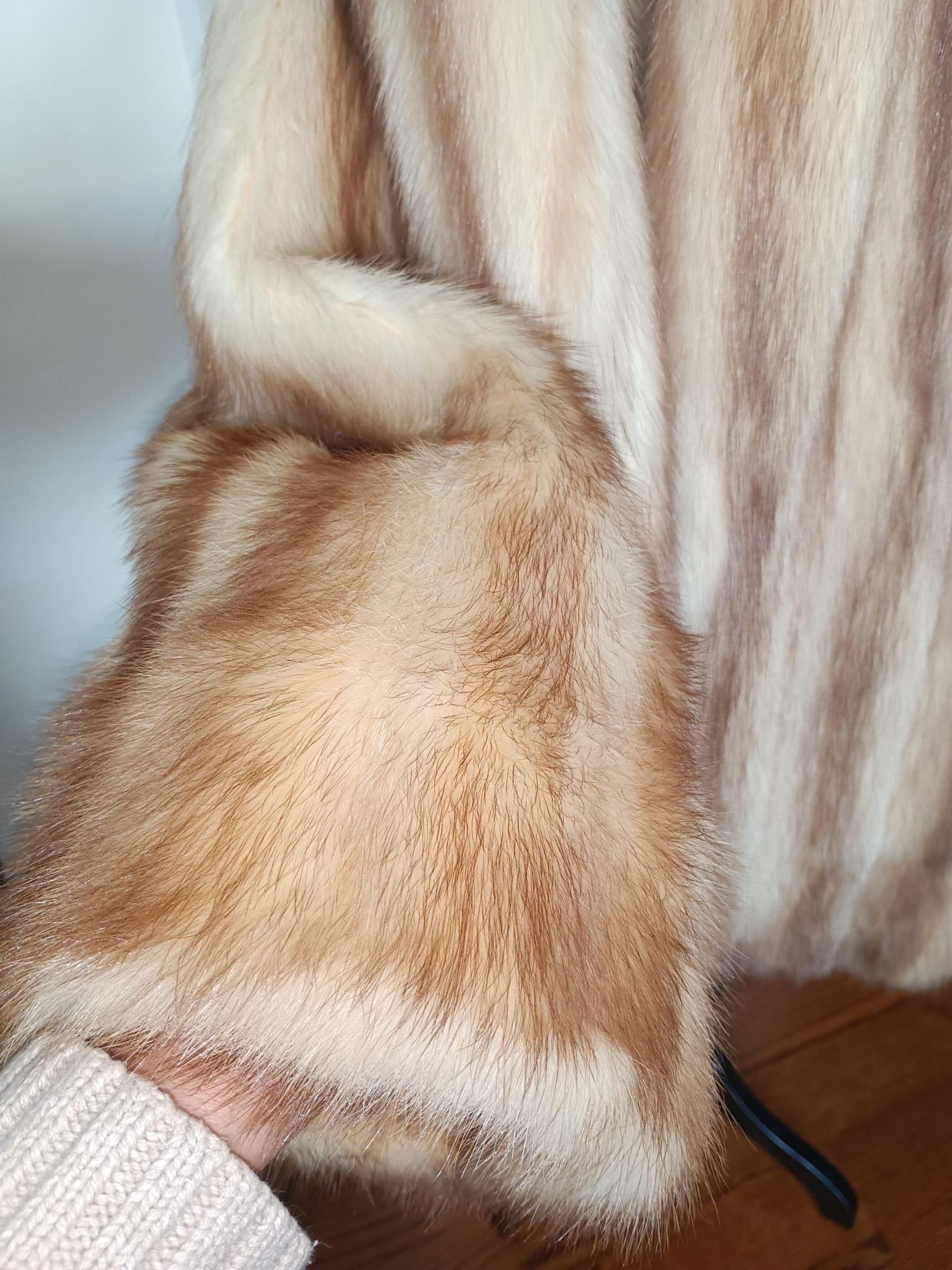 Abrigo de piel de marta alemana dorada (Talla 16/ L) en venta 11