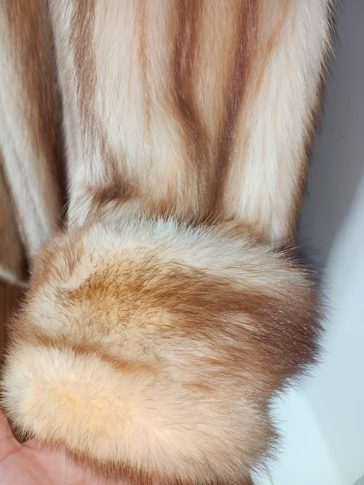 Abrigo de piel de marta alemana dorada (Talla 16/ L) en venta 13