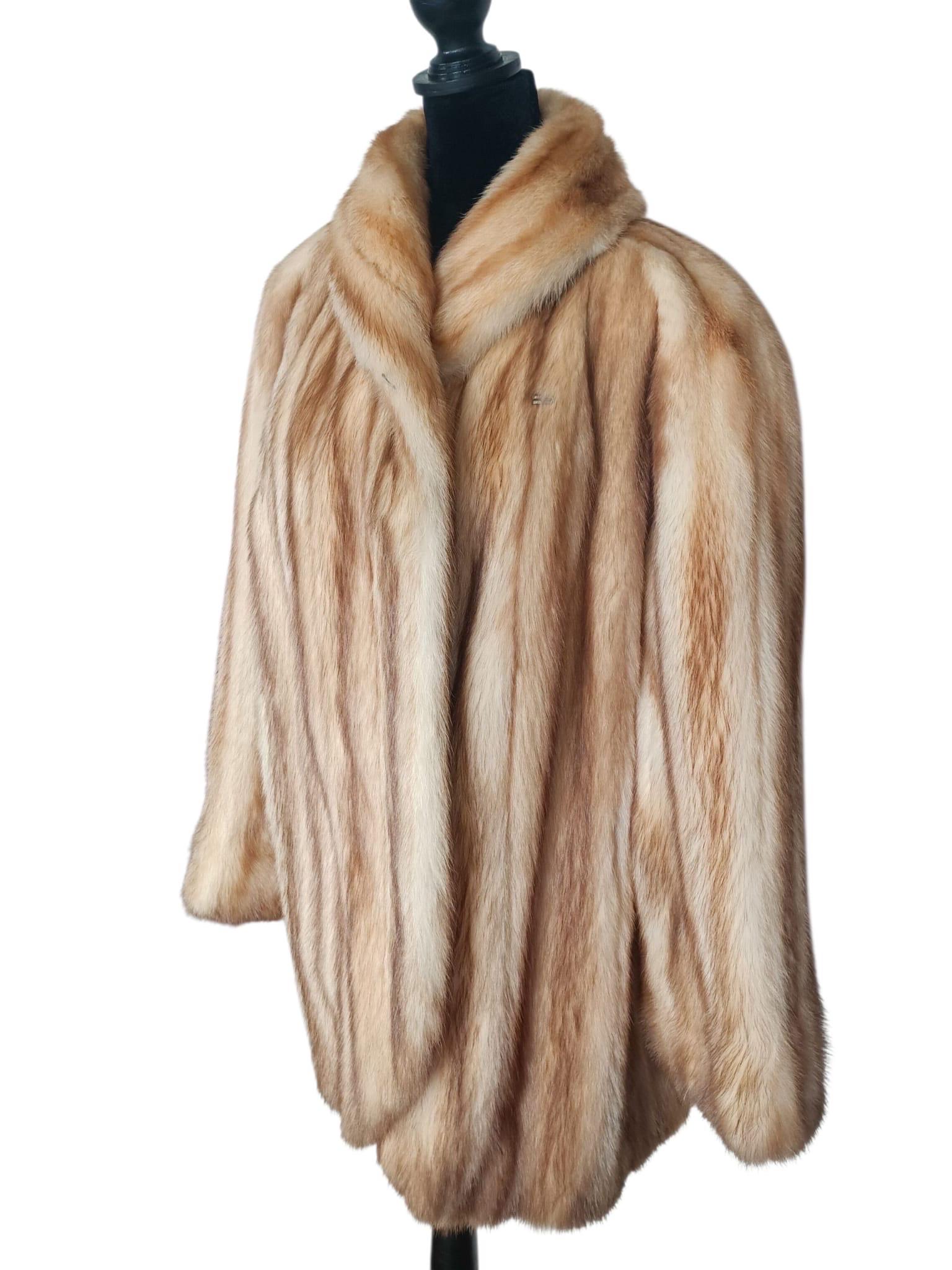 De las mujeres Abrigo de piel de marta alemana dorada (Talla 16/ L) en venta