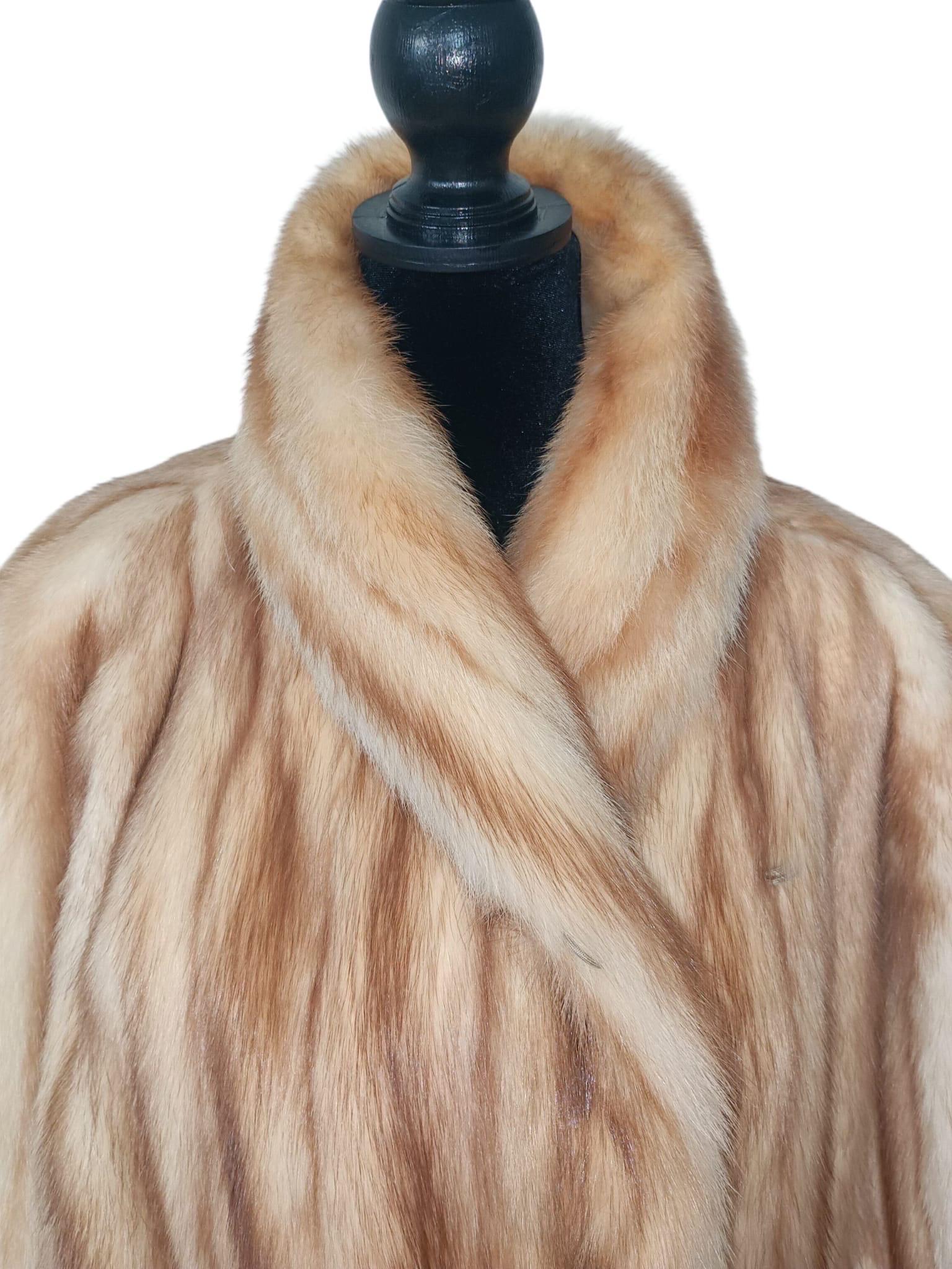 Abrigo de piel de marta alemana dorada (Talla 16/ L) en venta 1