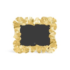 Golden Ginkgo Frame - Luxurious Golden Photo Frame with Ginkgo Leaf Design.