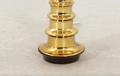 Golden glass lamp by Gustav Leek for Flygsfors, Sweden, 1960