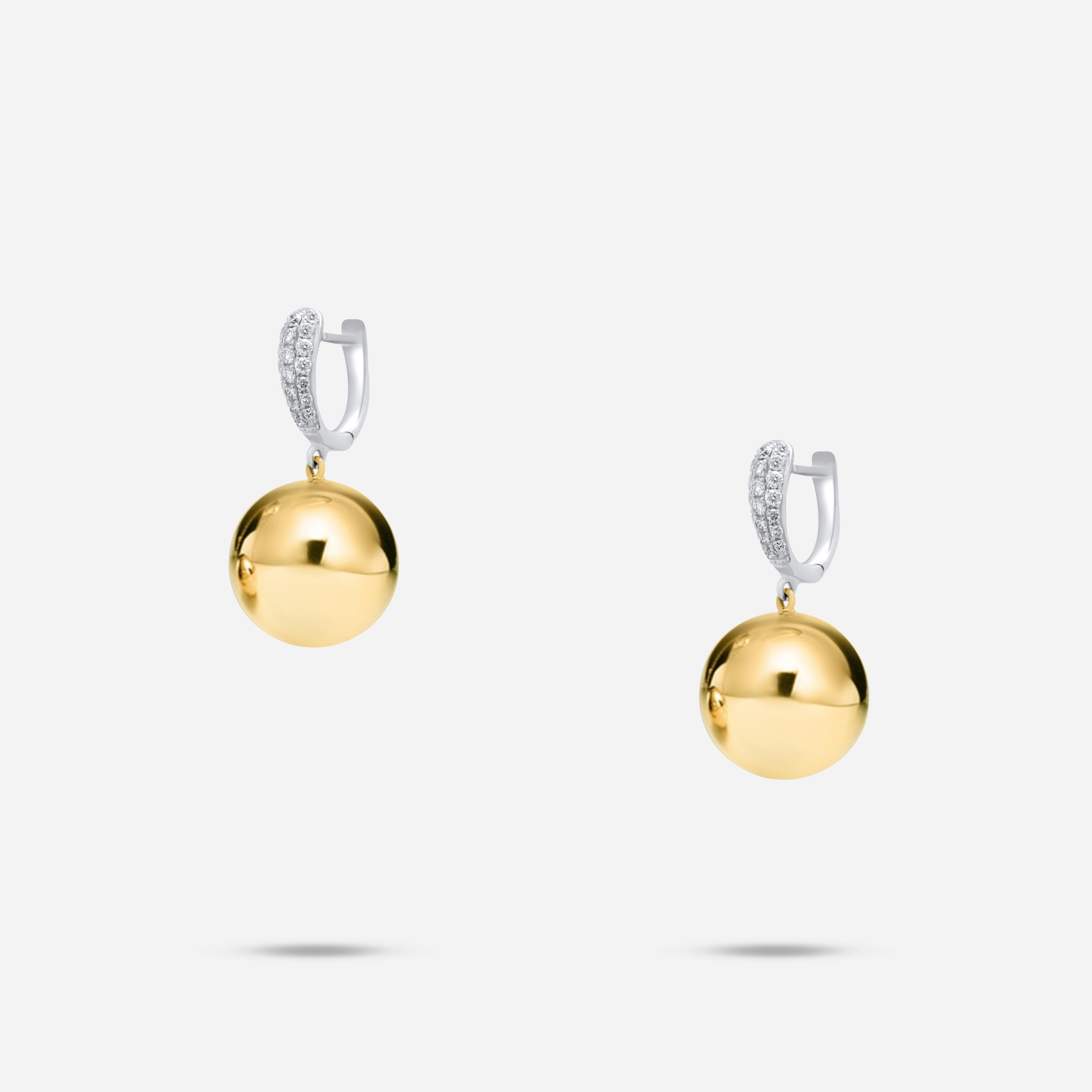 gold globe earrings