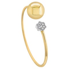Bracciale Ball in oro giallo 18 carati con diamante bianco Golden Globe