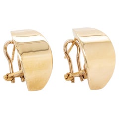 Orecchini a cerchio in oro massiccio 14 ct.