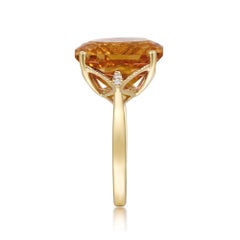 Golden Glow 14K Yellow Gold Citrine & Diamond Statement Ring