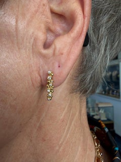 Golden Glow Gleam Earrings by Agneta Bugyte in 18K Yellow Gold with Diamonds