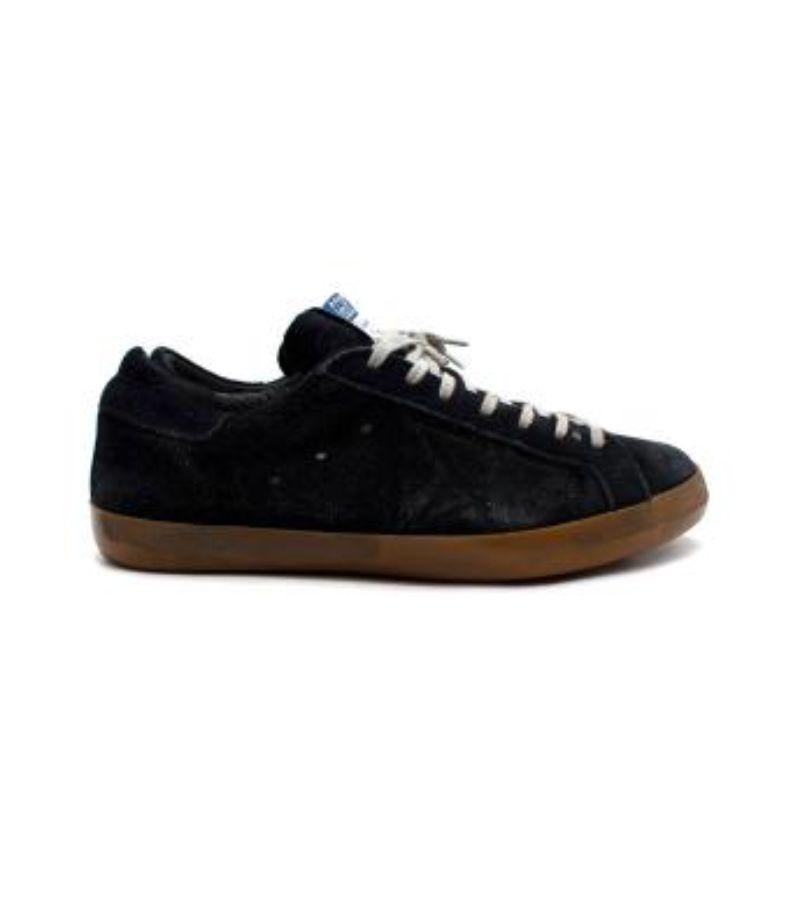 Golden Goose Anthracite Deluxe Suede Low Sneakers In Excellent Condition For Sale In London, GB