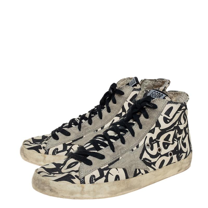 Golden Goose Beige/Black Printed Canvas