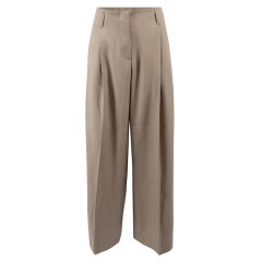 Golden Goose Beige Wool Wide Leg Trousers Size L