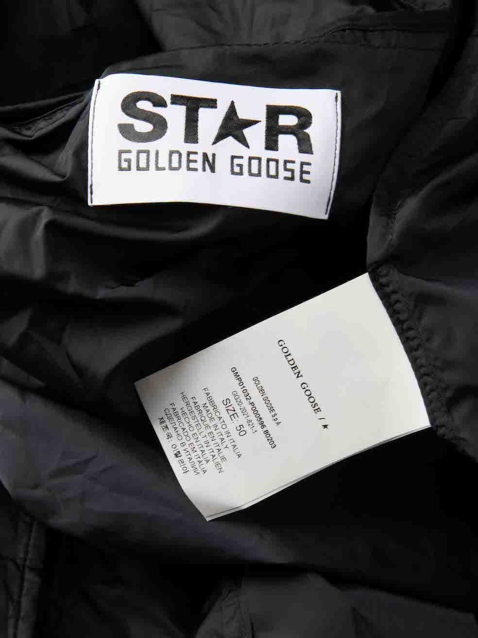 Coupe-vent noir à logo et capuche de Golden Goose Taille XXXL en vente 1