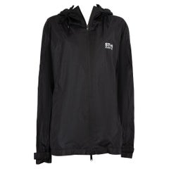 Golden Goose Black Hooded Logo Windbreaker Size XXXL