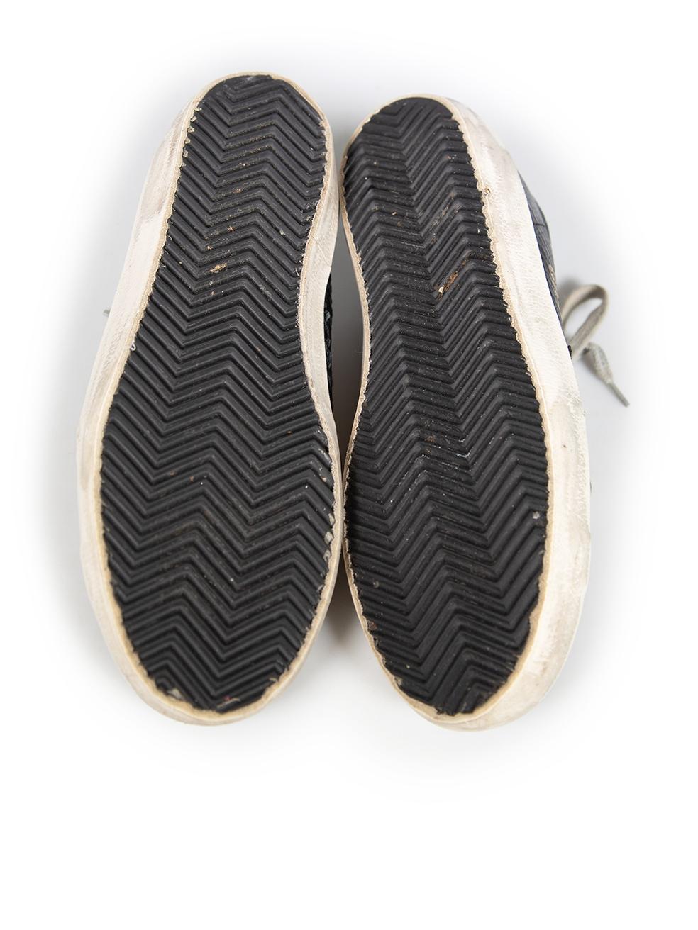 Women's Golden Goose Black Leather Superstar Trainers Size IT 37 For Sale
