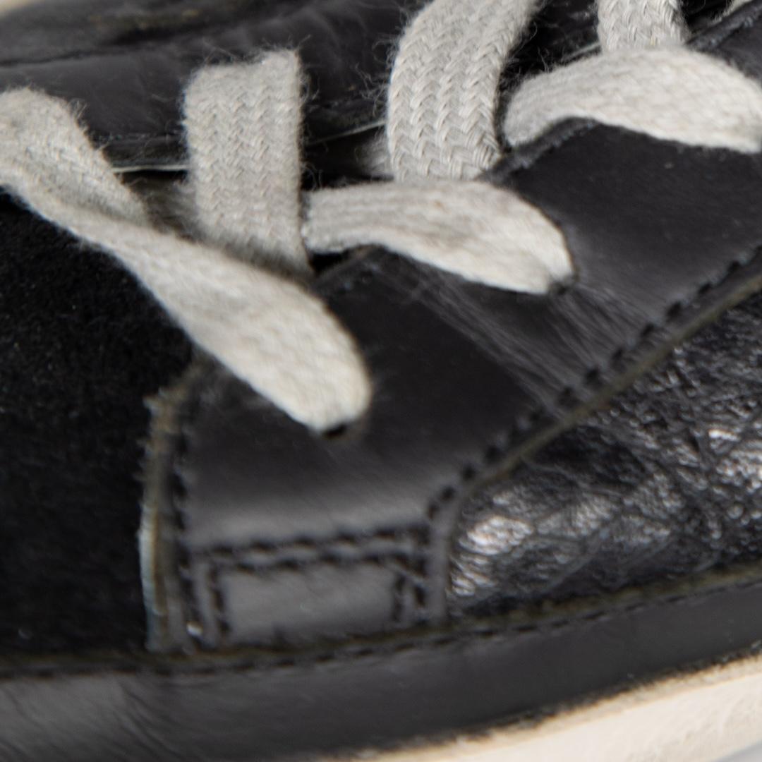 Golden Goose Black Leather Superstar Trainers Size IT 37 For Sale 1