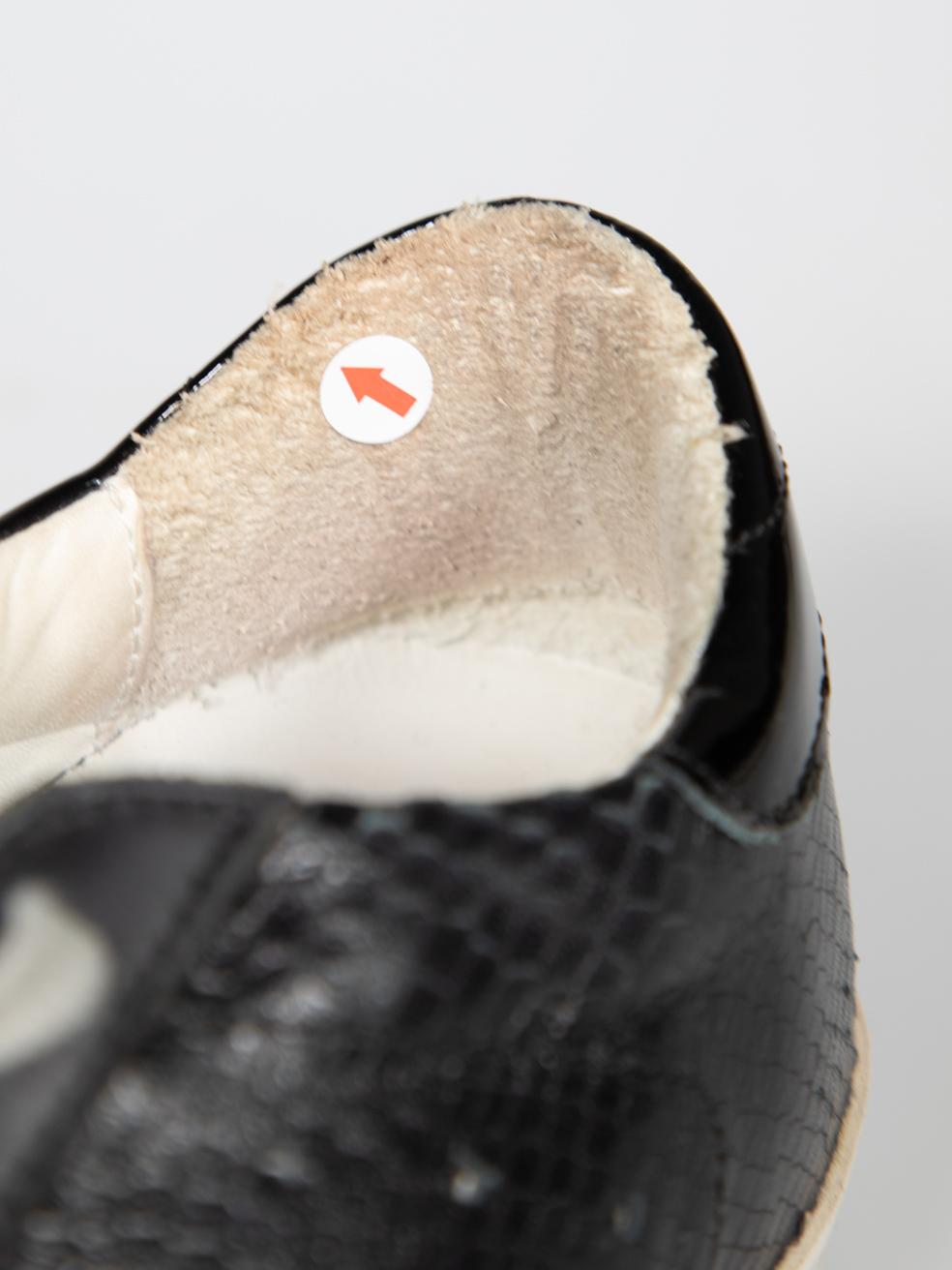 Golden Goose Black Leather Superstar Trainers Size IT 37 For Sale 4