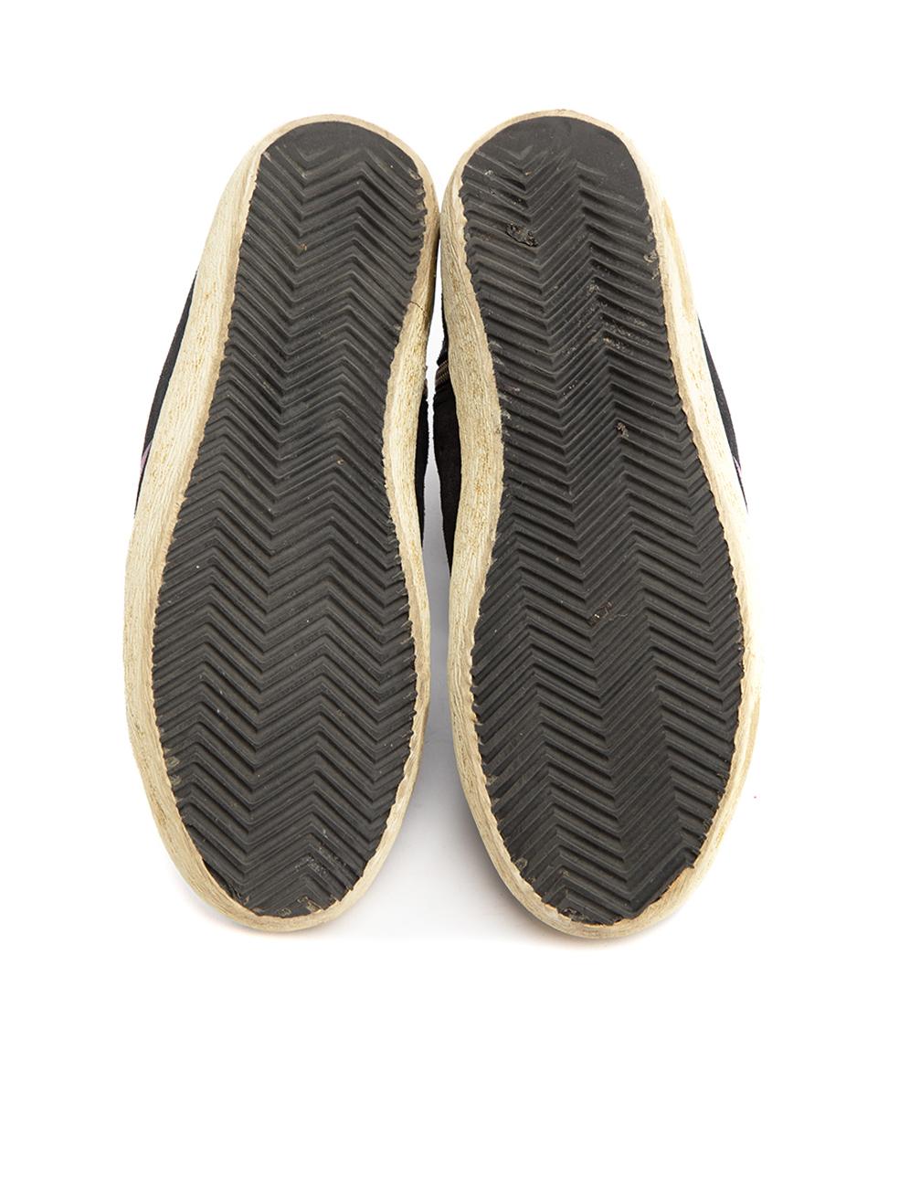 Women's Golden Goose Black Suede Francy High Top Trainers Size IT 37 For Sale