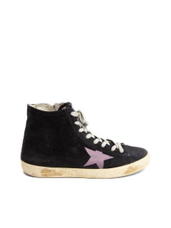 Golden Goose Black Suede Francy High Top Trainers Size IT 37