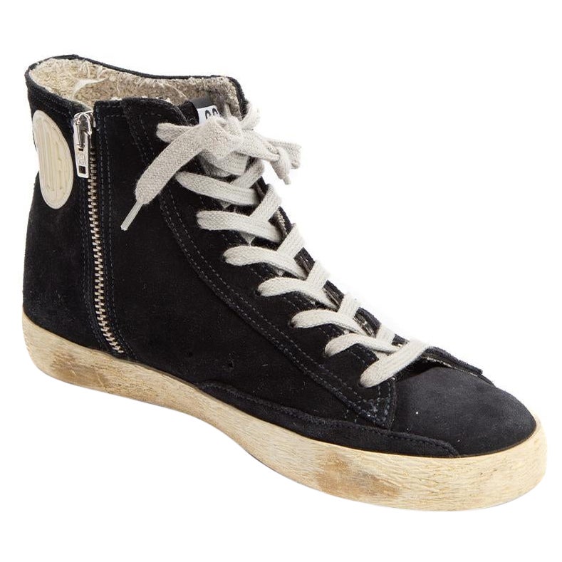 Golden Goose Schwarze Francy High Top-Turnschuhe aus Wildleder Größe IT 37
