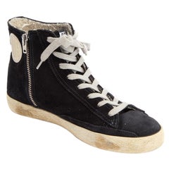 Golden Goose Schwarze Francy High Top-Turnschuhe aus Wildleder Größe IT 37