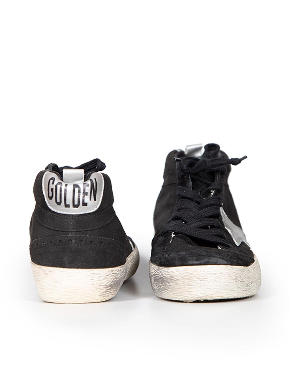 Golden Goose Black Suede Superstar Trainers Size IT 37 In Good Condition For Sale In London, GB