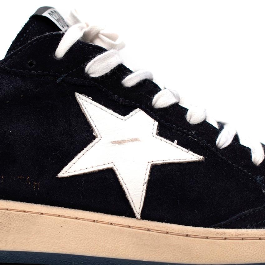 Golden Goose Zapatillas de ante azul Ball Star Distressed - US 11 Negro en venta