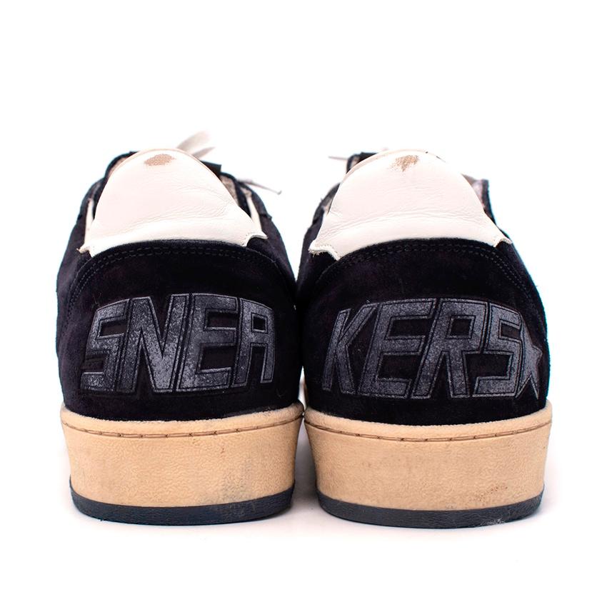 Golden Goose Zapatillas de ante azul Ball Star Distressed - US 11 en Excelente estado para la venta en London, GB