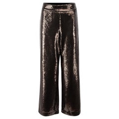 Golden Goose Brown Sequinned Wide Leg Trousers Size L