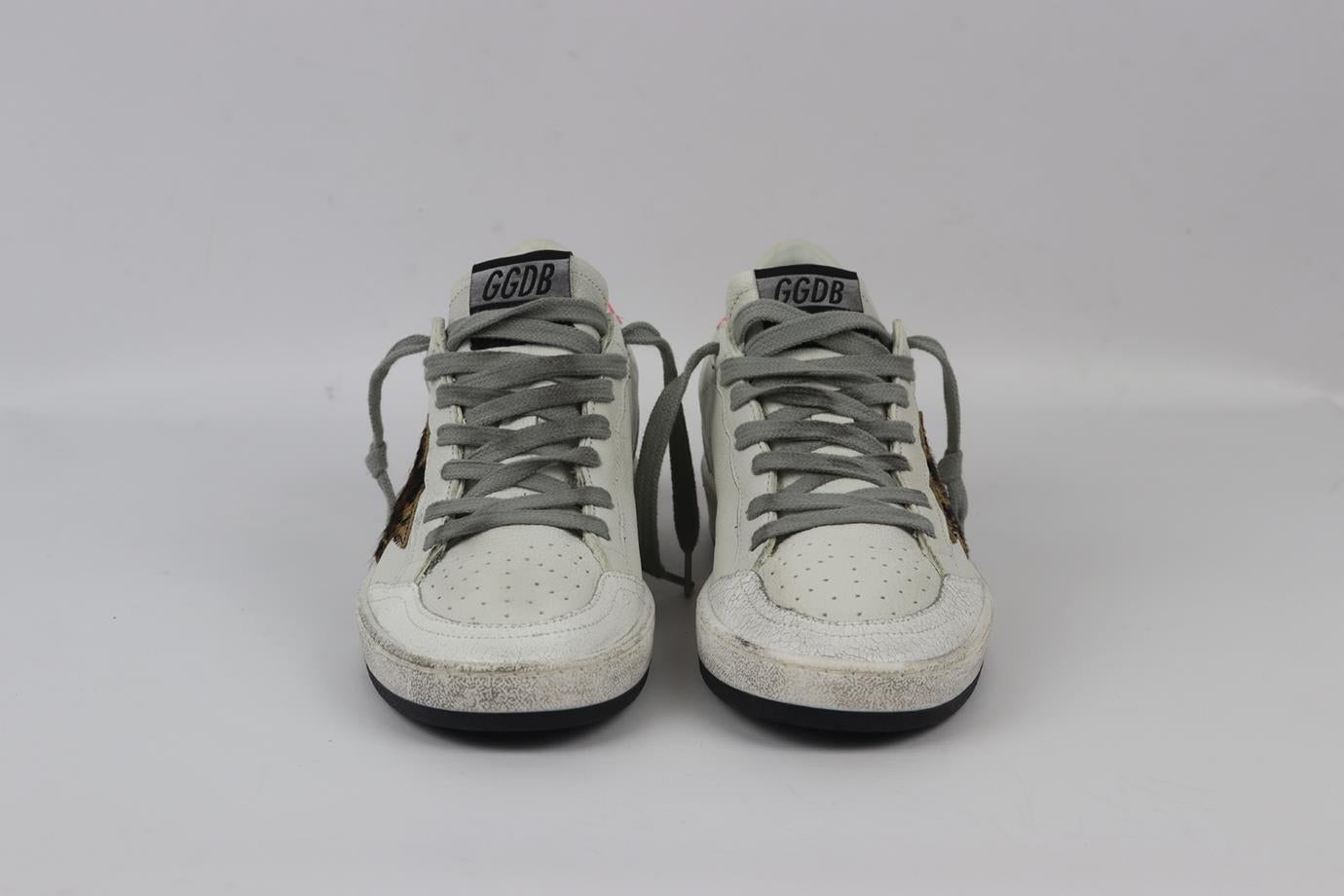 Golden Goose Deluxe Brand Ballstar Calf Hair And Leather Sneakers Eu 38 Uk 5 Us  In Excellent Condition In London, GB