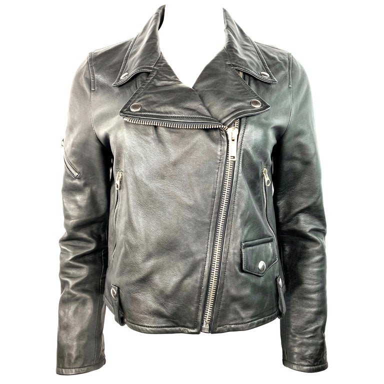 Golden Goose Deluxe Brand Black Calf Leather Jacket Size M For Sale at  1stDibs