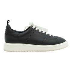 Used Golden Goose Deluxe Brand Black Leather Sneakers
