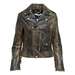 Used Golden Goose Deluxe Brand Distressed Leather Jacket