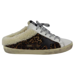 Golden Goose Deluxe Brand Shearling Lined Leather Slip On Sneakers Eu 38 Uk 5 Us