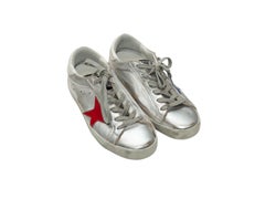 Golden Goose Deluxe Brand Silver & Multicolor Low-Top Sneakers
