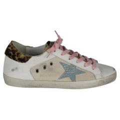 Golden Goose Deluxe Brand Superstar Canvas And Leather Sneakers Eu 38 Uk 5 Us 8