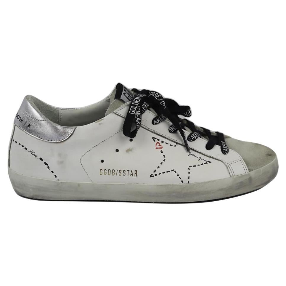 Goose Brand Superstar Leather And Suede Sneakers Eu 38 Us 8 at 1stDibs | navy golden goose