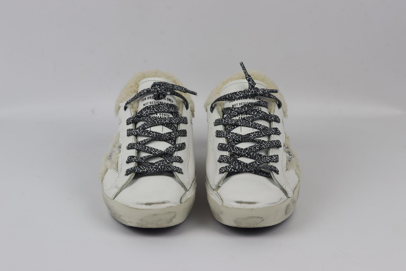 Golden Goose Deluxe Brand Superstar Shearling Lined Leather Sneakers Eu 38 Uk 5  In Excellent Condition In London, GB