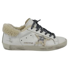 Golden Goose Deluxe Brand Superstar Shearling Lined Leather Sneakers Eu 38 Uk 5 
