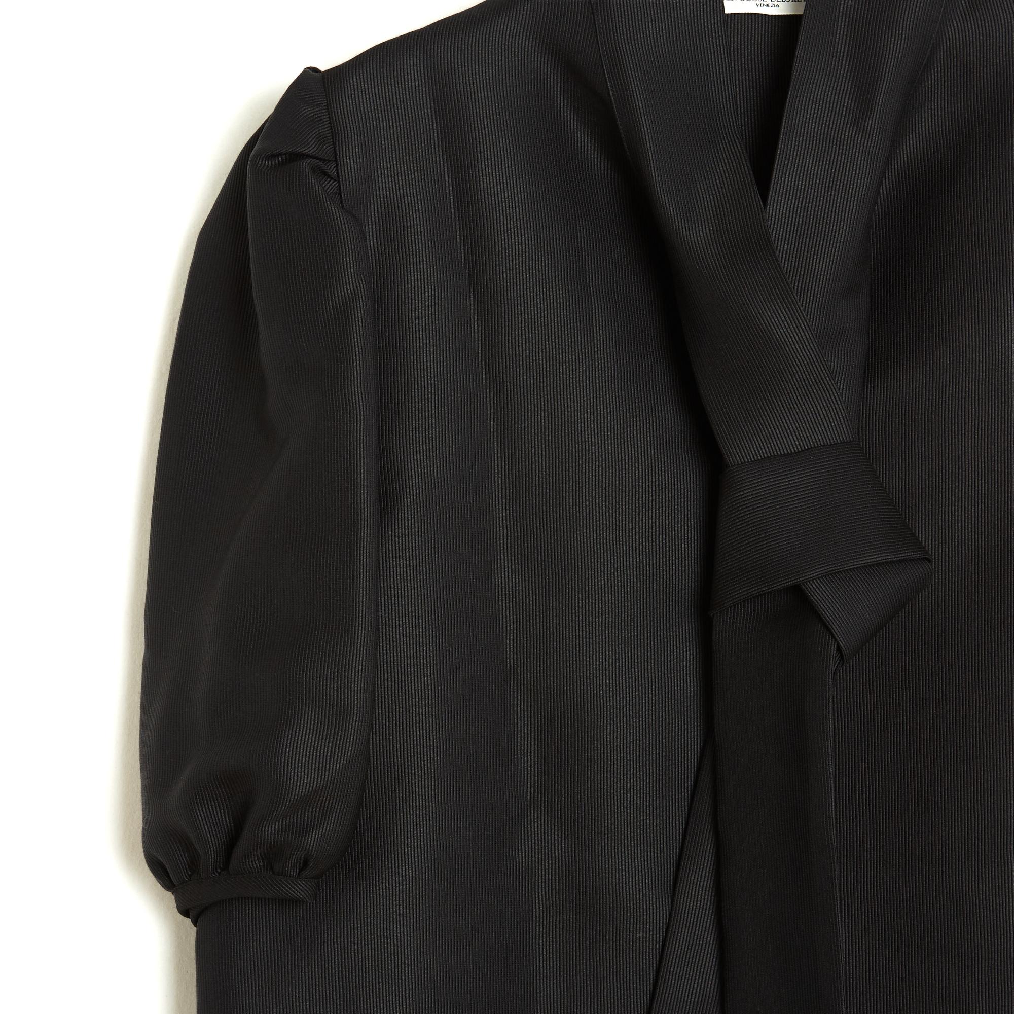 Golden Goose Deluxe Brand Top FR40 Black Wool Silk Ascot Blouse UK12 US10 New (Schwarz) im Angebot