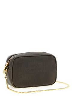 Golden Goose Embossed Star Leather Crossbody Bag — Brown