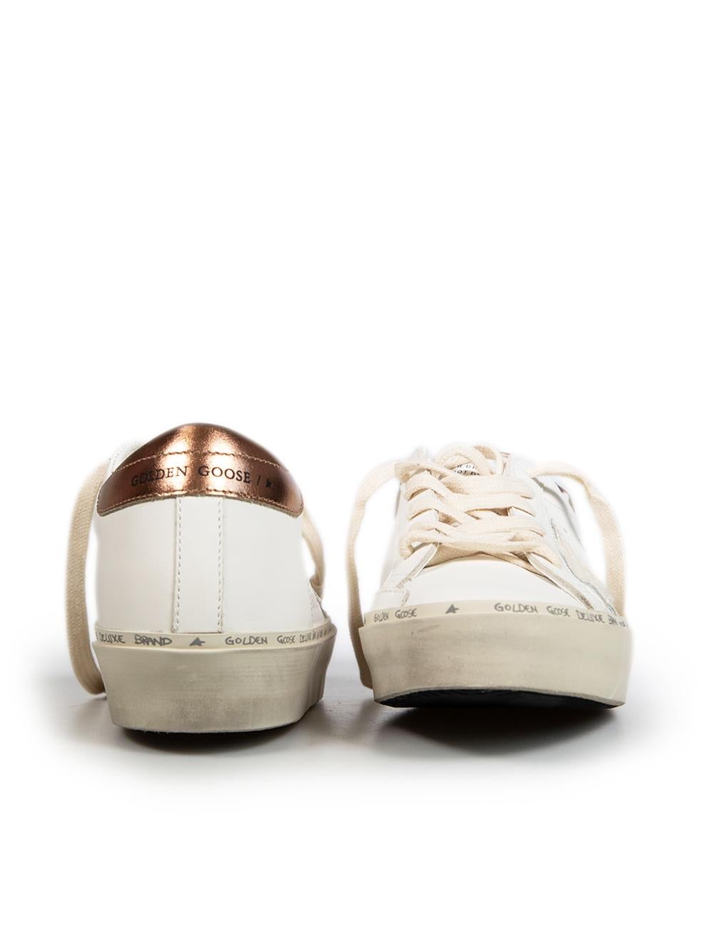 Golden Goose FW24 Zapatillas Hi Star Piel Blanca Talla IT 44 Gris