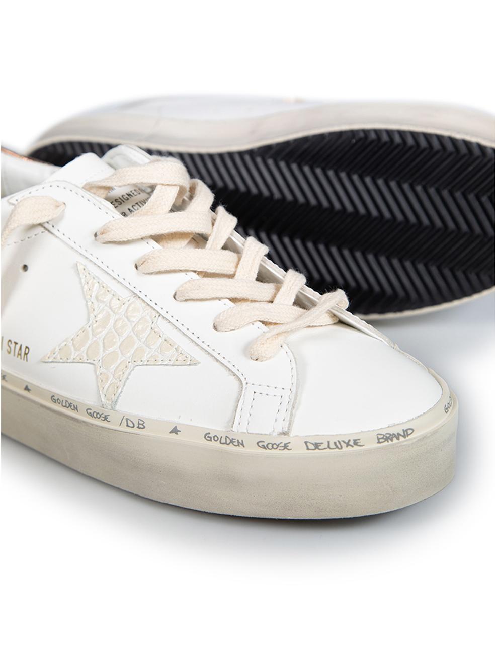 Golden Goose FW24 Zapatillas Hi Star Piel Blanca Talla IT 44 1