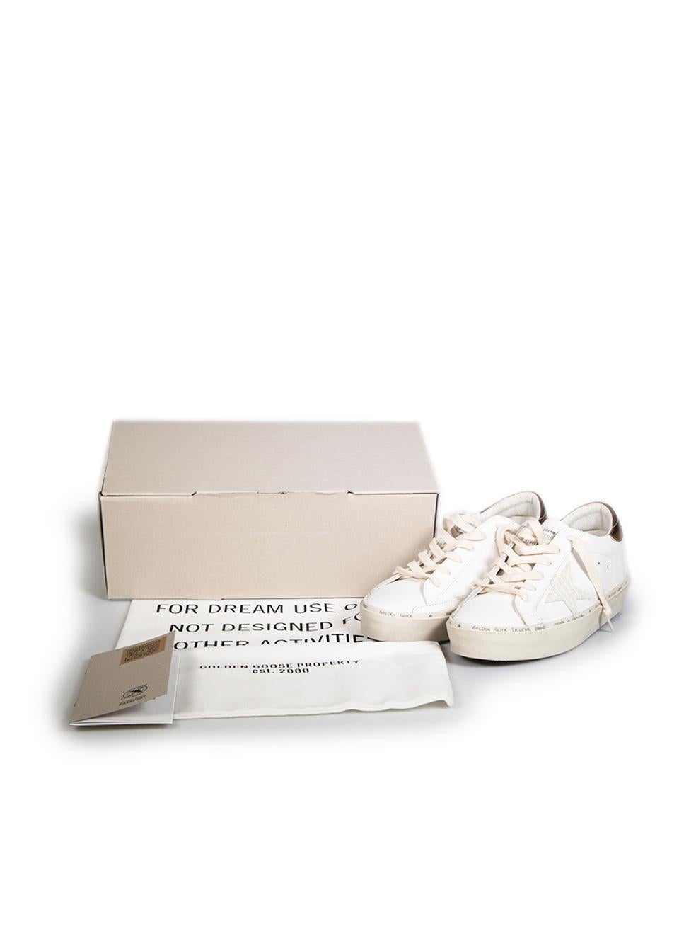 Golden Goose FW24 Zapatillas Hi Star Piel Blanca Talla IT 44 2