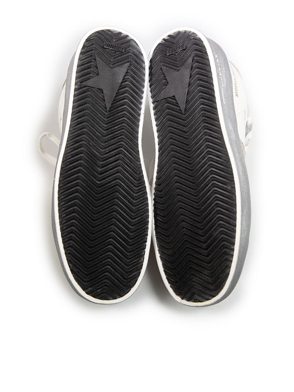Golden Goose FW24 White Leather Silver Stardan Trainers Size IT 37 In New Condition In London, GB