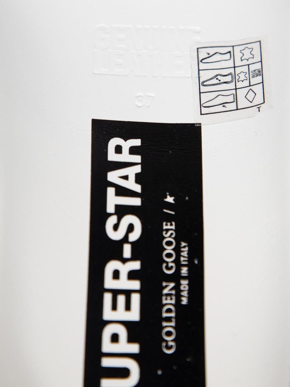 Golden Goose FW24 White & Light Pink Leather Superstar Trainers Size FR 42 3