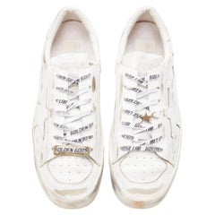 GOLDEN GOOSE GG/AFG Stardan distressed white low top sneaker EU38