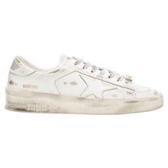 GOLDEN GOOSE GG/AFG Stardan distressed white low top sneaker EU38